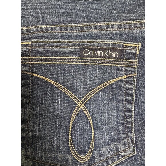 Calvin Klein Womens Bootcut Jeans Size 32/14 Blue Denim 30” Inseam - Picture 6 of 8